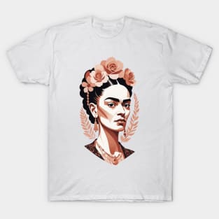 Vibrant Frida: Illustrated Portrait T-Shirt